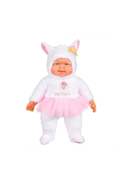 OEM Păpușă Bebe Oiță Albă cu Ținută Pufoasă, 50cm, Cadou Ideal pentru Joacă d...