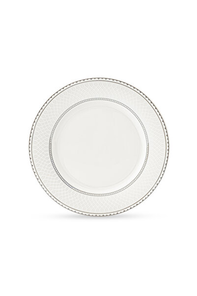 SHALLOW JUNA New Bone China Dessert Plate 19 cm – Elegant White Side Plate wi...
