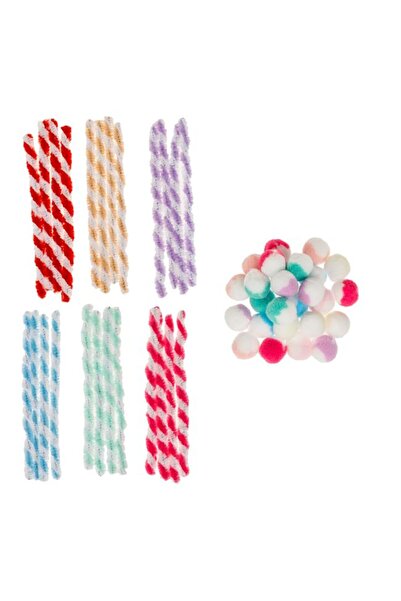 CATIANO Set Creatii cu Sarma Plusata & Pompon - 50buc