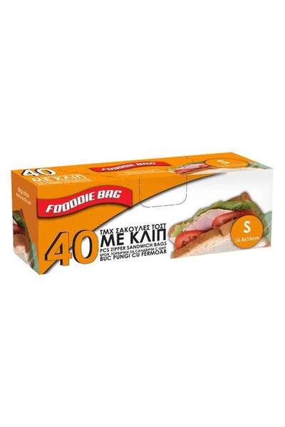 CATIANO Pungi pentru Alimente cu Clips 16.5x15cm (mici) - 40buc
