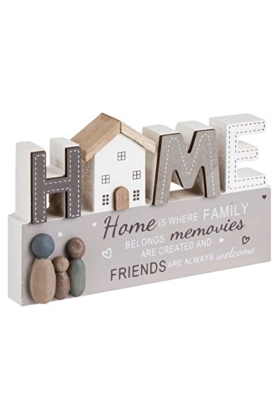 CATIANO Decoratiune de Masa ”Home ” Familie Casa 18x2x11cm