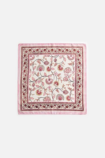 AKSWSUAR Floral Desenli Fular 70*70