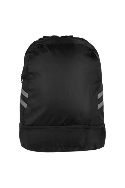 CATIANO Rucsac Sport Negru cu Dungi Argintii 34x18x44cm