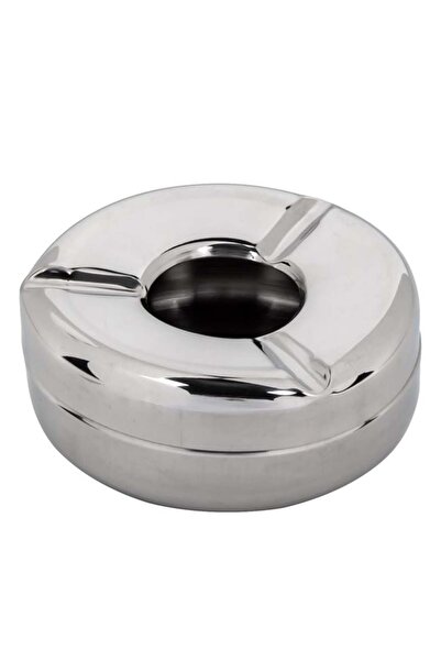 CATIANO Scrumiera de Inox Rotunda Argintie Ø11.5x4.5cm