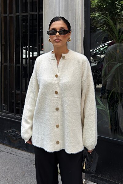 BEJNA Women's Button Detailed Ultra Soft Premium Knitwear Cardigan