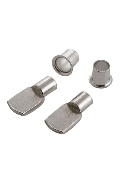 Suki Chrome Plated Steel Shelf Support Pack (7 mm, 8 Pc.)