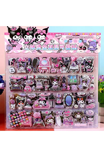 SANRIO Characters 3D Decorative Sticker Sheet – Kawaii Character Stickers for...