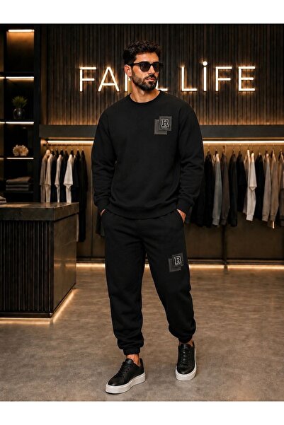 FAEL LİFE SEZON NOU UNISEX Set hanorac și pantaloni de trening cu imprimeu KA...