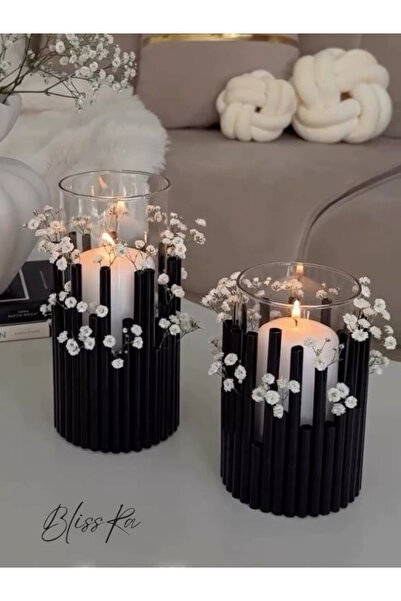 Blissra Kendin Yap Dekoratif Mumluk Hobi Seti – Cipso Çiçekli DIY Mumluk Yapı...