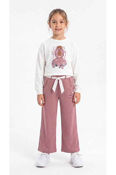 Mışıl Kids Top Front Printed Full-Printed Bottom Belt Polka Dot Full-Printed ...
