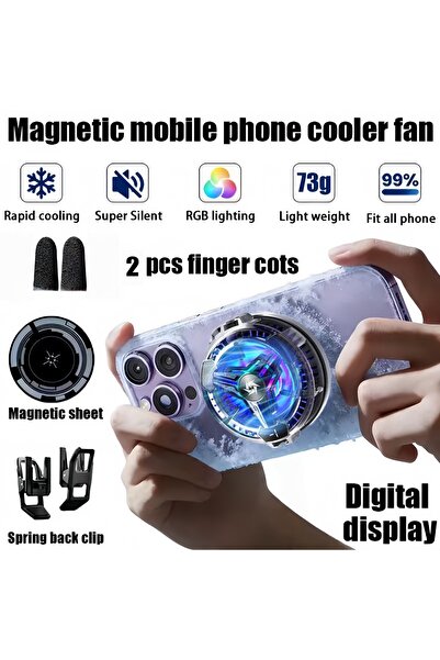 Generic Brand Phone Cooler,Phone Cooling Fan for Gaming,2 Modes, Adsorption D...