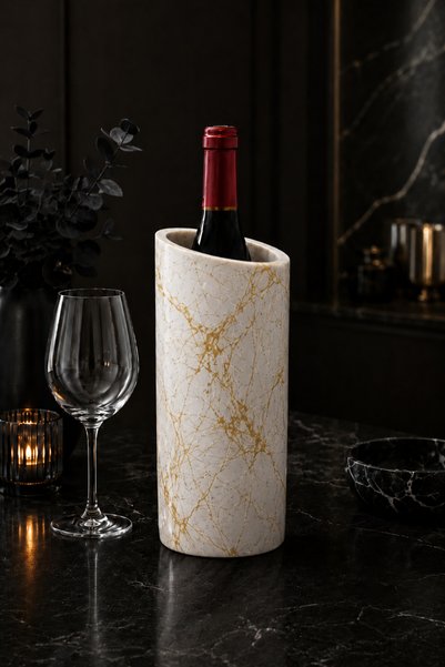 betonmall Şarap Soğutucu El Yapımı Dekoratif Beton Şaraplık