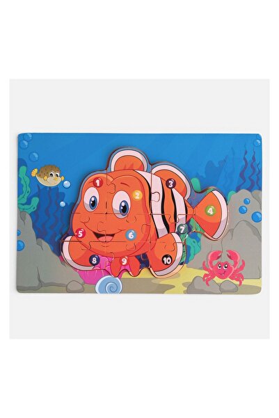 OEM Puzzle din Lemn cu Model Pestisor 15x22cm, 10 piese – puzzle, animale
