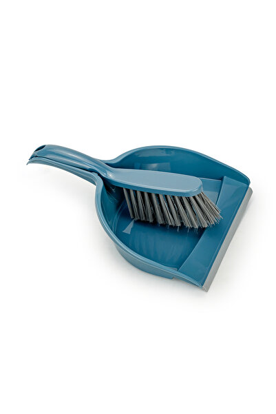 MONDEX Mini Dustpan and Brush Set, 32x23 cm Compact Hand Broom with Flexible ...