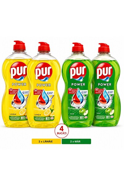 Pür 4x Apple + Lemon Dishwashing Detergent 450 Ml