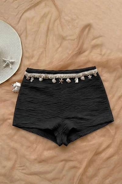 Karakedi Sea Star Stone Striped Y2K Mini Shorts