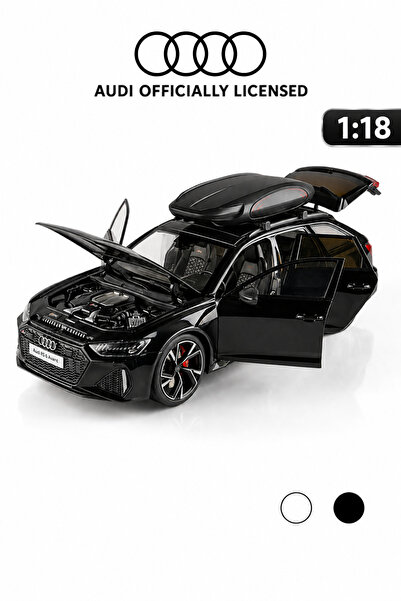 craftivio Audi RS6 Avant 1:18 Ölçek Işıklı ve Sesli Metal Model Araba Lisansl...