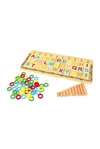 OEM Puzzle Educativ din Lemn cu Alfabet & Cifre 41.5x19cm – puzzle, cifre/înv...