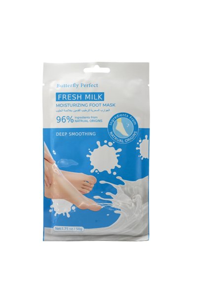 Butterfly Perfect جوارب مرطبة للقدمين بخلاصة الحليب 50 جرام