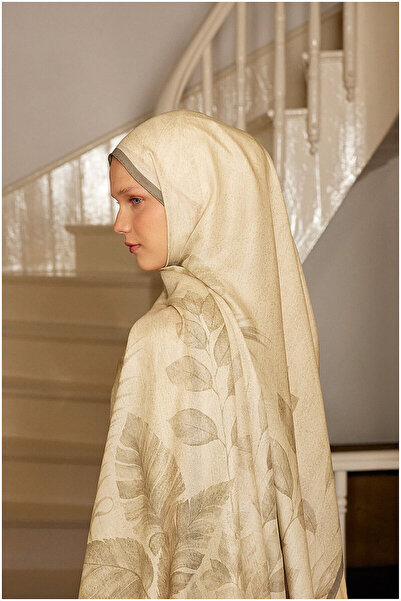 Bursa İpek Agate Hazan Pattern Silk Cotton Sofia Shawl
