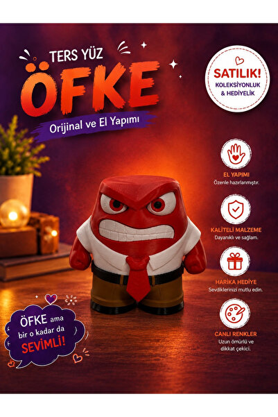 nevoPrint Ters Yüz Öfke Figürü – El Yapımı Figürü