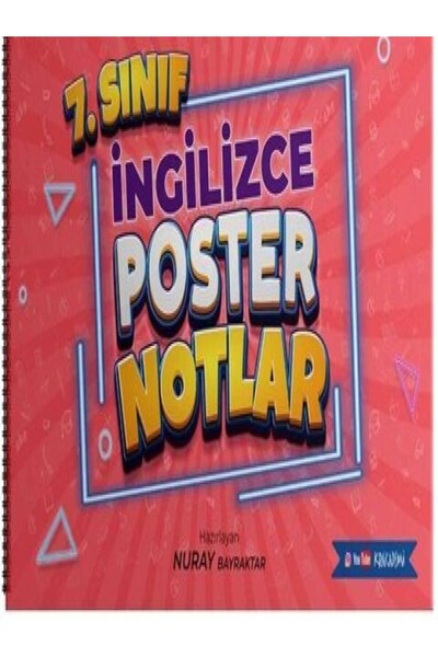 Omega Yayınları 7. Sınıf İngilizce Poster Notlar (2024 2025 ESKİ MÜFREDATDİR)