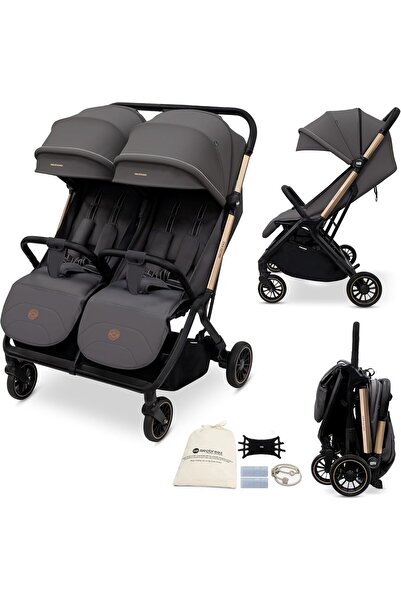 neobreez TWINEX Compact Autofold Folding Double Stroller, Twin Stroller, Alum...