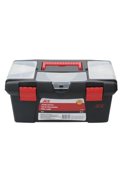 ACE Plastic Tool Box W/ Removable Parts Tray (39.5 cm)