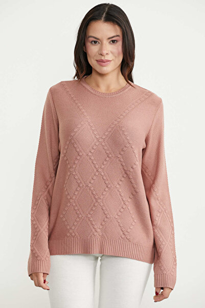 Sementa Baklava Motif Knit Sweater - Rose