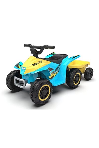 Nichiduta Atv electric cu remorca Mooving Speed Blue/Yellow, roti rezistente,...