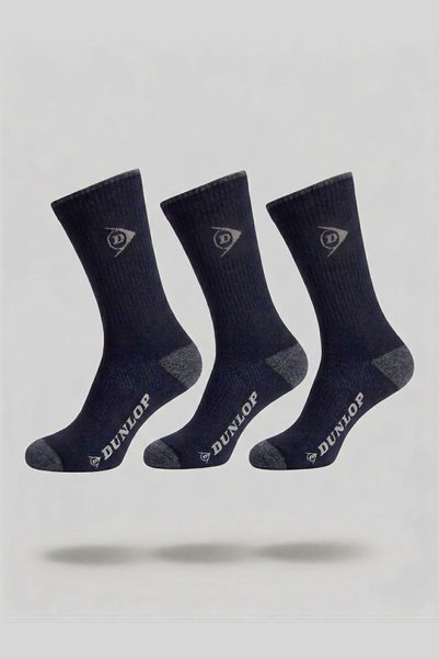 Dunlop Sports Dunlop Havlu Taban Siyah Spor Çorap 3 Çift