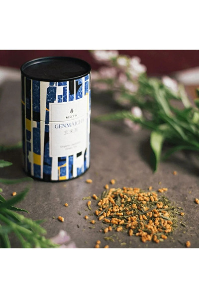 MOYA MATCHA Ceai verde japonez Genmaicha bio cu orez prăjit, Moya Matcha, cutie 60 g