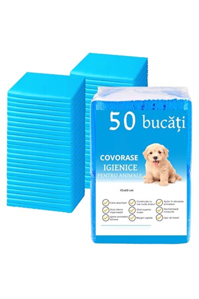 iHunt Set de 50 de covorașe igienice absorbante pentru câini, pisici și alte ...