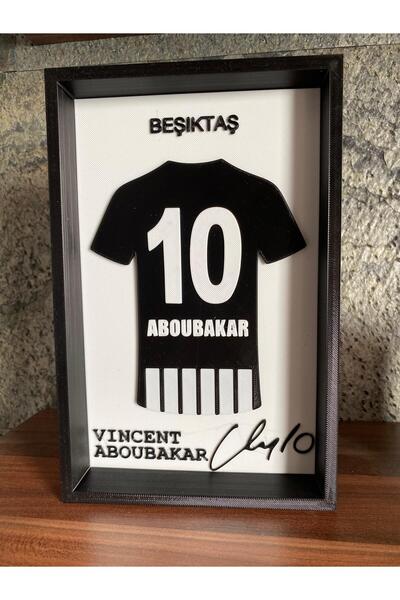 Riva Self Vincent Aboubakar 10 Numara 3D Baskı Çerçeveli Dekoratif Futbolcu T...