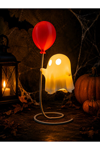 lysiaaccessory Cadılar Bayramı Temalı Hayalet LED Tealight Mumluk – Balonlu H...