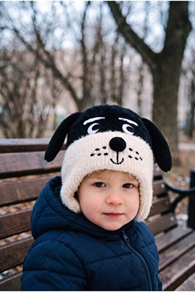 Aware Time 1-3 Years Old Boys' Winter Beanie with Inner Fleece and Plush Figures