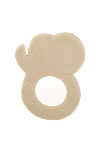 OEM Jucarie de Dentitie din Silicon cu Model Elefant Bej 8x9,5cm, 8x9.5cm – d...