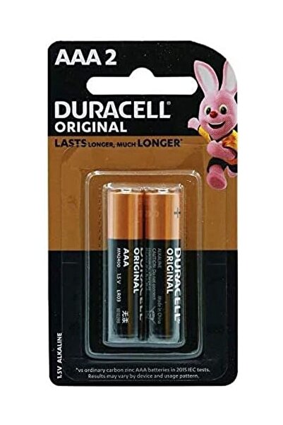 Duracell بطاريتان قلوية أصلية من الفئة AAA