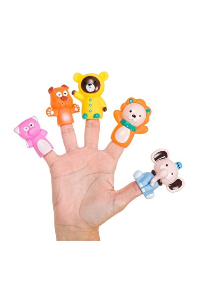 OEM Jucarie Finger Puppet Animale Salbatice - 5 buc – zornăitoare, baie/apă