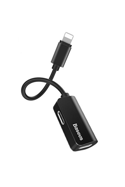 Baseus Adaptor Lightning L37 cu două porturi Lightning, Negru