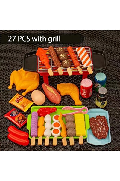 Choice 27 PCS with grill Baby Dress Up Kitchen Toys BBQ Set Kids Simulated BB...