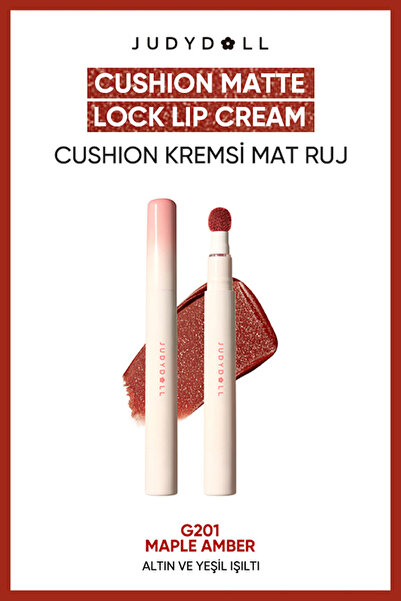 JUDYDOLL Cushion Matte Lock Lip Cream G201 Maple Amber Mat Likit Ruj | Uzun S...