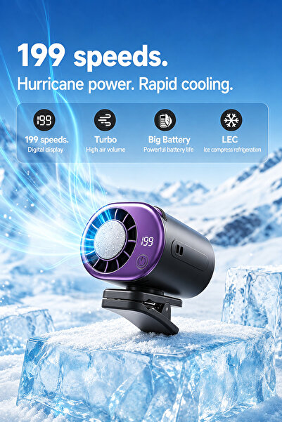 Generic Brand مروحة سيارة قابلة للتركيب مع شاشة LED - دوران 360 درجة ° مروحة ...