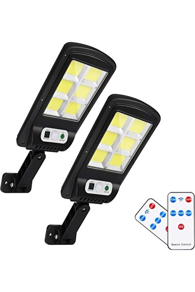 GENERAL Led Solar Street Lights Outdoor, 2 Pack 120 Led Remote Control Solar ...