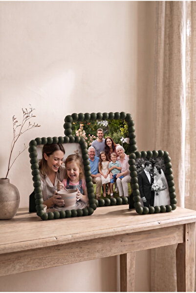 BKShape Perla (13x18 cm) Tek Parça Fotoğraf Çerçevesi Boncuklu Kenar Mat Yüze...