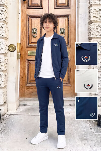 MODANINO Set 3 piese pentru băieți (Jachetă+Tricou+Pantaloni) 6-16 ani 12770SMP