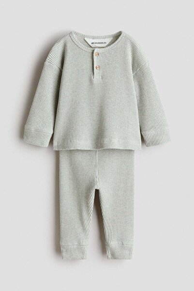 H&M 2-piece waffled cotton set