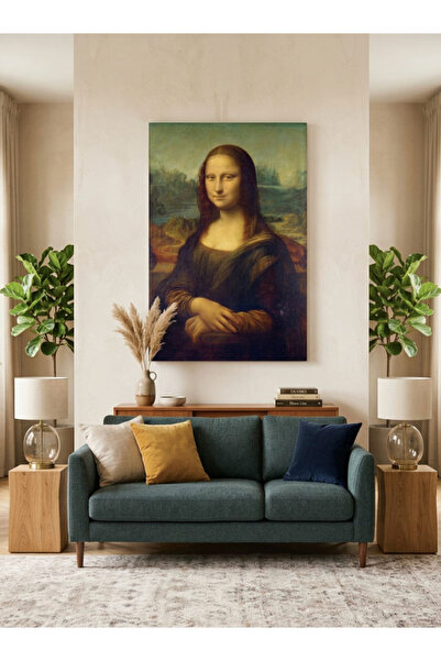 Mona Lisa Klasik Sanat Tablosu - Orjinal Kanvas & Asmaya Hazır Tablo