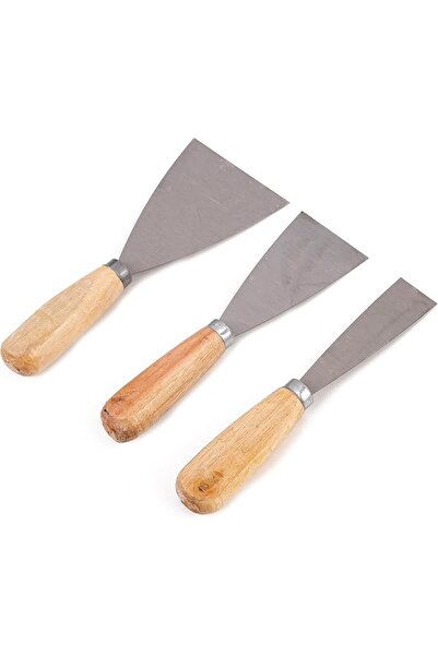 Lawazim Wood Handle Putty Knife Set - 3 Piece - Multi-Size Scraper Spackle To...