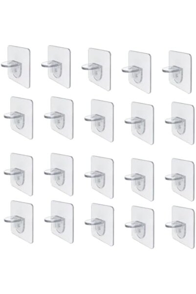 ELEPHANTBOAT ZORBES® 20 Pcs Transparent Self Adhesive Shelf Bracket & Pegs, 7...